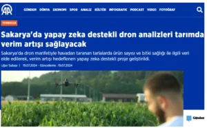 AGROVECH'in Yapay Zeka Destekli Tarım Projesi Anadolu Ajansı'da